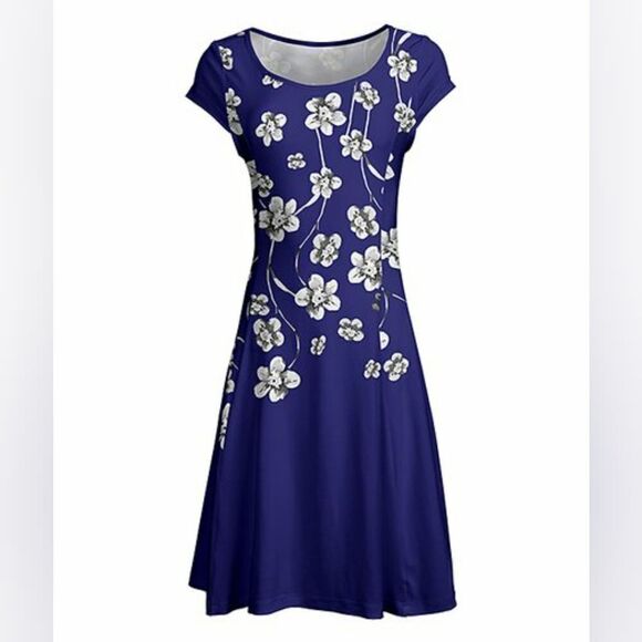 Lily Floral Midi Dress sz Lg - Picture 1 of 12